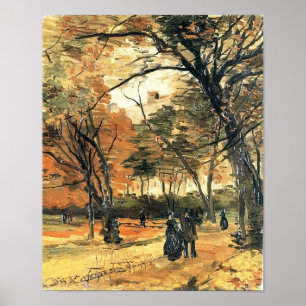 Póster Bois de Boulogne Pessoas andando Van Gogh Belas Ar
