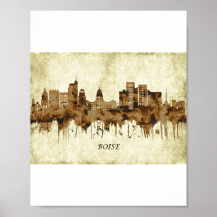 Poster Boise Idaho Cityscape