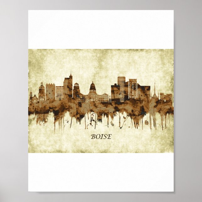 Poster Boise Idaho Cityscape (Frente)