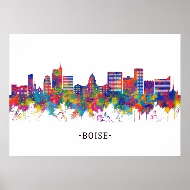 Poster Boise Idaho Skyline (Frente)