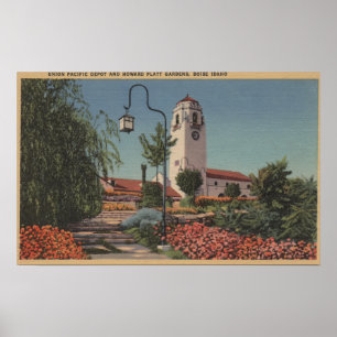 Poster Boise, identificação - vista da união o Pacífi