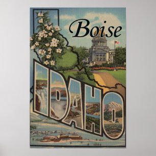 Poster Boise, letra ScenesBoise de IdahoLarge,