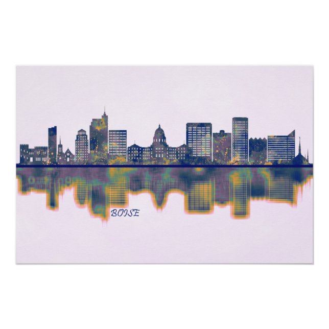 Póster Boise Skyline (Frente)