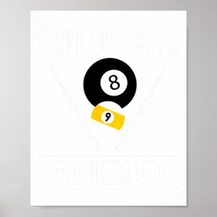 Poster Bola 9 Engraçada Ou Bola 8 Rackem Billiers