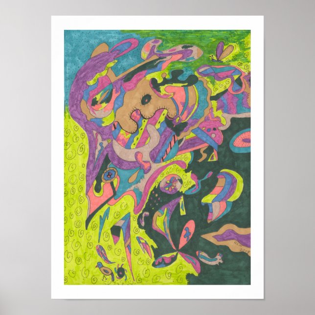 Poster Bola, Abstrato original 12x16 (Frente)