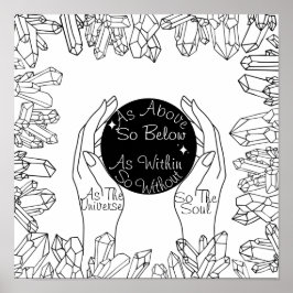 Poster Bola Cristal Acima, Abaixo