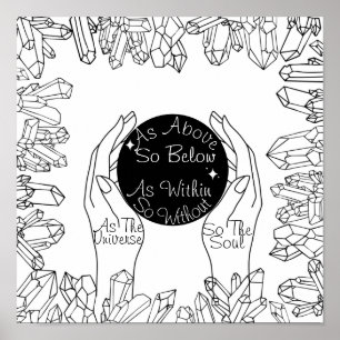 Poster Bola Cristal Acima, Abaixo