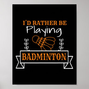 Poster Bola De Badminton Gráfica Para Um Jogador De Badmi