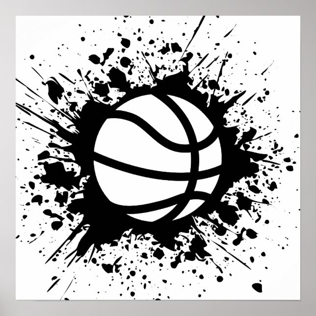 Póster bola de basquete (Frente)