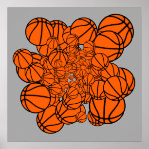 Poster bola de basquete legal-decor