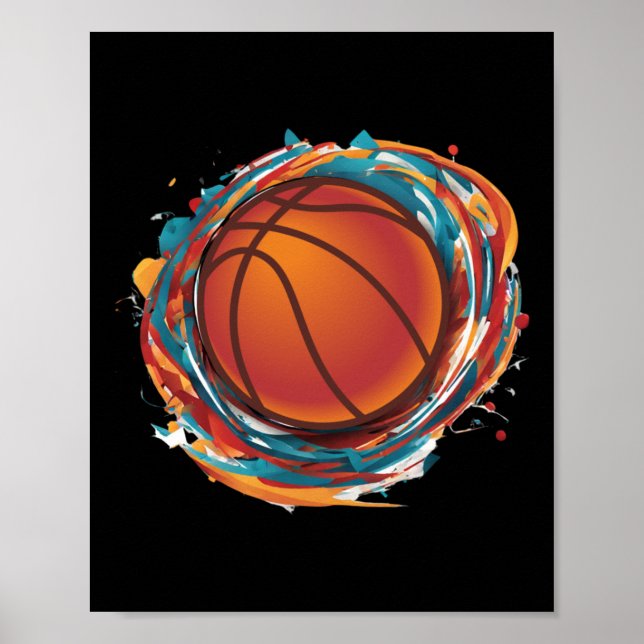 Poster Bola de basquetebol (Frente)