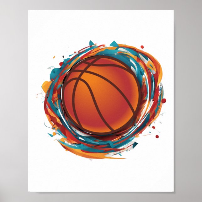 Poster Bola de basquetebol (Frente)