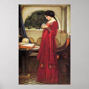 Póster Bola de cristal pelo Waterhouse de John