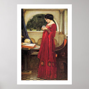Poster Bola de cristal pelo Waterhouse de John - pintura