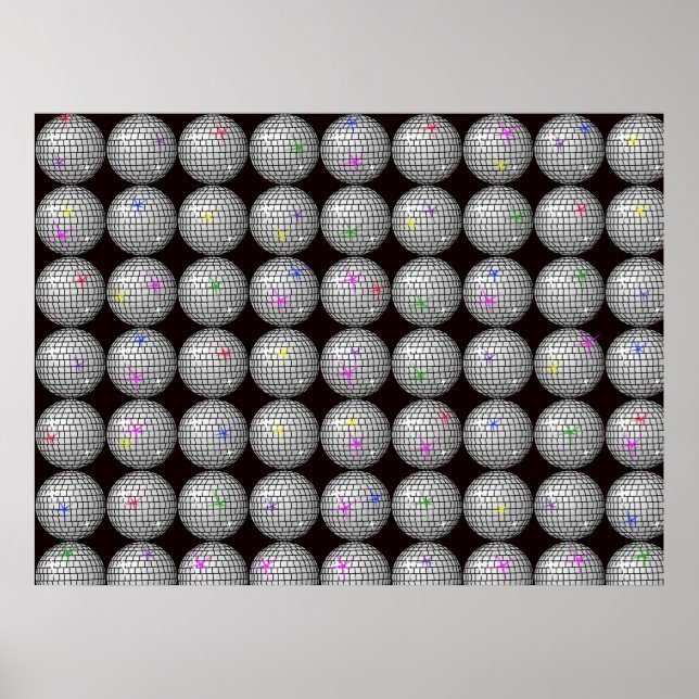 Póster bola de disco e estrelas (Frente)