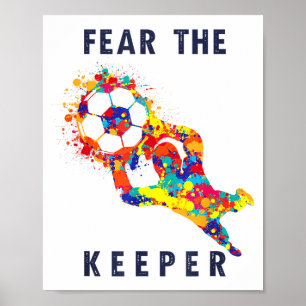 Poster Bola de Futebol Citação Engraçada de Goleiro