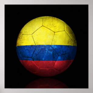 Póster Bola de futebol colombiana gasta do futebol de