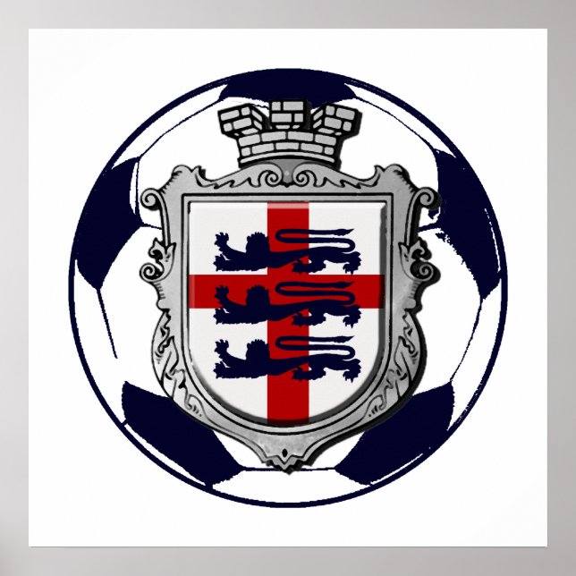 Póster Bola de futebol da Inglaterra (Frente)