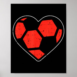Poster Bola de Futebol de Coração Dia dos Namorados Espor