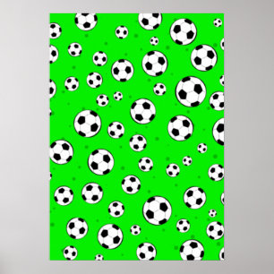 Poster Bola de Futebol / Futebol Sem Costura Padrão 