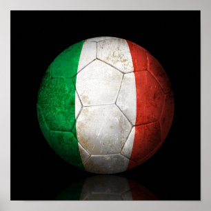 Poster Bola de futebol italiana gasta do futebol de