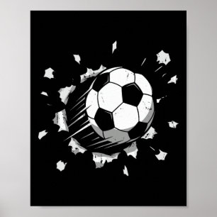 Poster Bola de Futebol Legal Gráfico Futebol Juvenil
