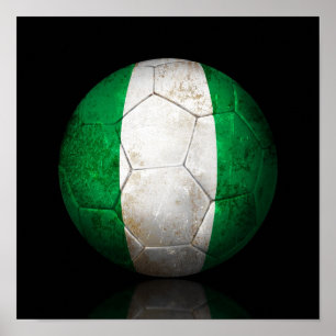 Póster Bola de futebol nigeriana gasta do futebol de