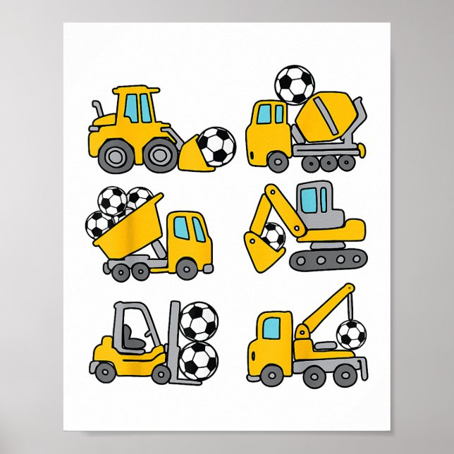 Poster Bola de Futebol para crianças de futebol (Frente)
