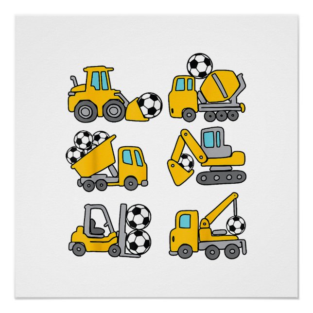 Póster Bola de Futebol para crianças de futebol (Frente)
