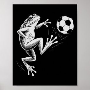 Poster Bola de Futebol Sapo Fofo Pontuação Mãe Treinador