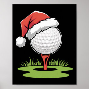 Poster Bola de Golfe de papai noel para Natal