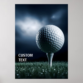 Poster Bola de Golfe Dramática Personalizada