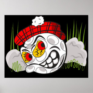 Poster Bola de Golfe Escondido, Esporte Engraçado