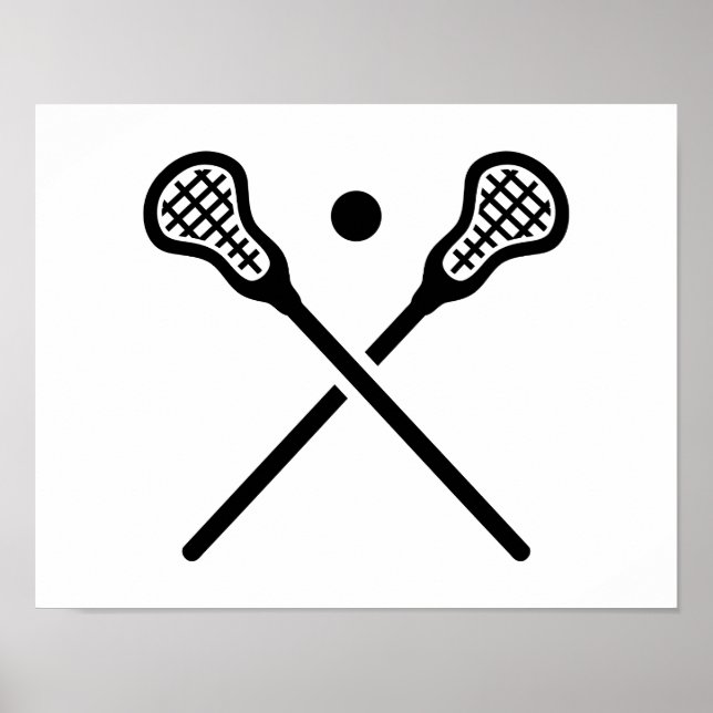 Póster Bola de lacrosse cruzada (Frente)