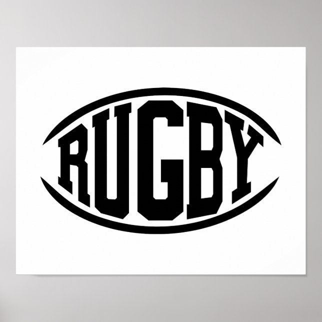 Poster Bola de Rugby (Frente)