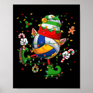 Poster Bola de Voleibol Dançante Elf Hat Scute Ss Cute Ss