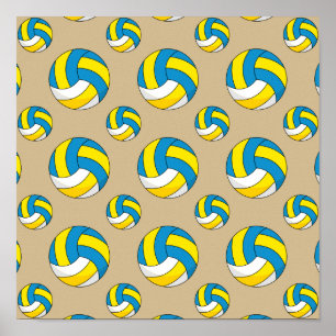 Poster Bola de Voleibol de Cartoon