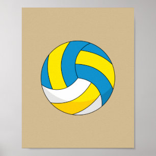 Poster Bola de Voleibol de Cartoon