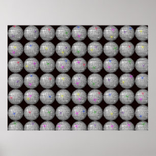 Póster bola e estrelas do disco