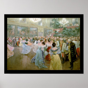 Poster Bola no Hofburg, 1900 da corte