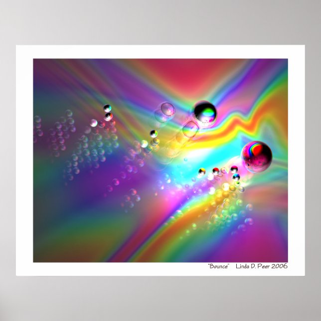 Poster Bolas Saltitantes Abstrato (Frente)