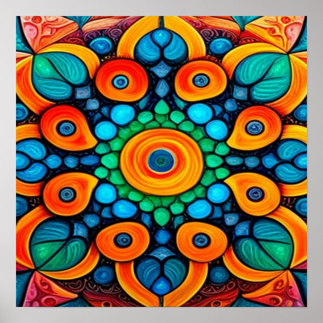 Poster Bold Ethnic Mandala (Frente)