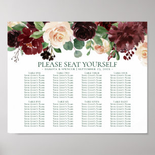 Poster Bold Floral Gráfico Botânico de autoposicionam