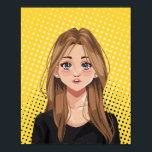 Poster Bold Girl Pop Art<br><div class="desc">Traga uma rajada de cor e confiança para o seu estilo com esta design de Arte Bold Girl Pop! Apresentando uma representação dinâmica e vibrante de uma garota no estilo clássico de pop, este trabalho de arte é perfeito para qualquer um que ama designs ousados e poderosos. Disponível em uma...</div>