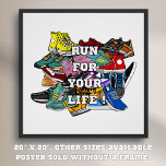 Póster Bold Pop Art Runner Jogger<br><div class="desc">"Jogador Pop de Arte Negrito" é um design impressionante que apresenta uma colagem vibrante de tênis em cores ousadas e dinâmicas. Inspirado pela moderna estética da pop é ideal para corredores, entusiastas mais inteligentes e amantes da arte contemporânea. Esta design é perfeita para termômetros, acessórios, decoração doméstica e muito mais....</div>
