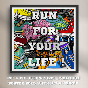 Póster Bold Pop Art Runner Jogger