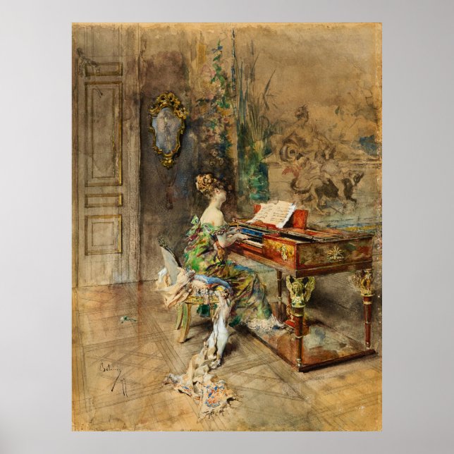 Poster Boldini - A Dama Pianista (Frente)