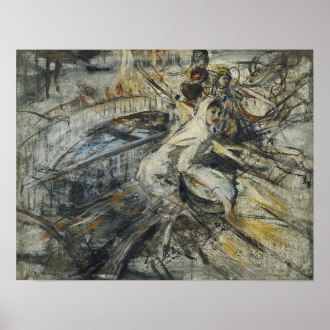 Poster Boldini - Estudo de Mulher em Veneza 1887 (Frente)