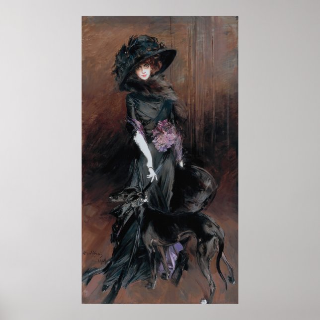 Poster Boldini - Marquesa Luisa Casati Com Galgo (Frente)