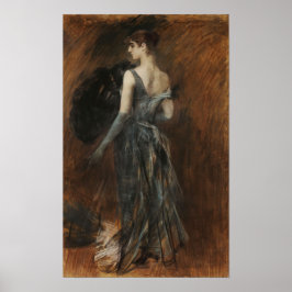 Poster Boldini - Mulher Loira em Traje de Gala Noturno